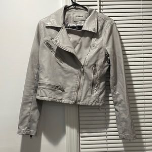 BLANKNYC Grey leather jacket
